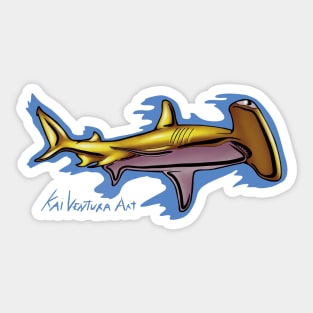 Hammerhead Shark Color Variant B Sticker